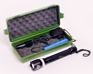 фонарик  1 с/д мод. №927 аккумулятор 220/12V, металл.корпус, в кейсе