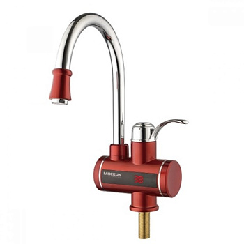MIXXUS Electra 240-E Red водонагреватель 3 kW проточный, С ИНДИКАТОРОМ ТЕМП., на мойку