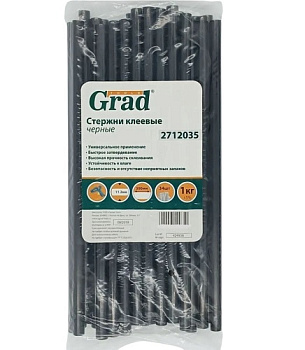 стержни клеевые Ø11,2*300мм 34шт 1кг (черные) GRAD