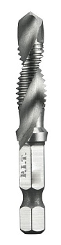 сверло-метчик по металлу M3x0,5мм, Ø2,5мм, длина 58мм, хв. HEX 1/4"(6,35мм) P.I.T.