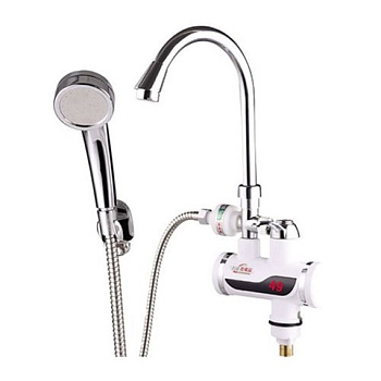 ZERIX ELW08-EP(ELW-08P) водонагрев. 3 kW проточ., С ИНДИК. ТЕМП., УЗО, на мойку, с ЛЕЙКОЙ