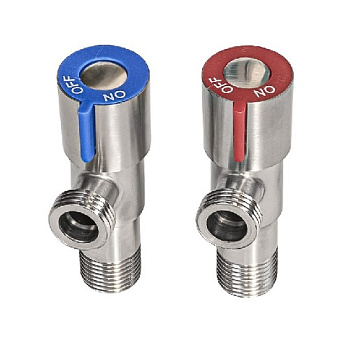 CHAMPION VAL-12-1/2x1/2-TWIN CHROME Компл.кр.(пара)для подкл.сантехприб.из н.ст.(цв. хром)