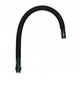 MIXXUS SPO-06.SUS REFL.BLACK Излив силикон. для смесителя из нерж.ст. SUS304 (цв. черный)