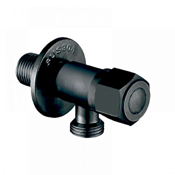 MIXXUS VAL-06-1/2x1/2 BLACK Кран для подкл. сантехприборов из нерж.ст. SUS304 (цв.черный)