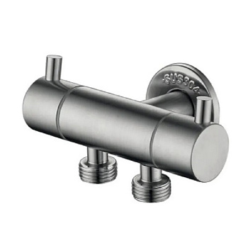 ZERIX VAL-13-1/2x1/2x1/2 Кран для подключения сантехприборов из нерж. стали SUS304
