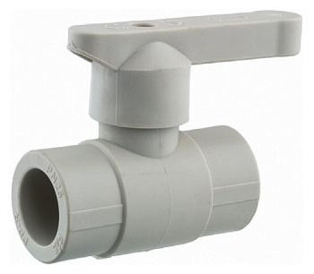 KOER PPR Кран шар. 25x25 (ЛАТУННЫЙ шар) gray