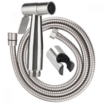 ZERIX BIDET SET-005.SUS Набор для гигиенического душа из нерж. стали SUS304 (БЛИСТЕР)